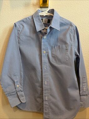 Crewcuts Blue and White Gingham Dress Shirt